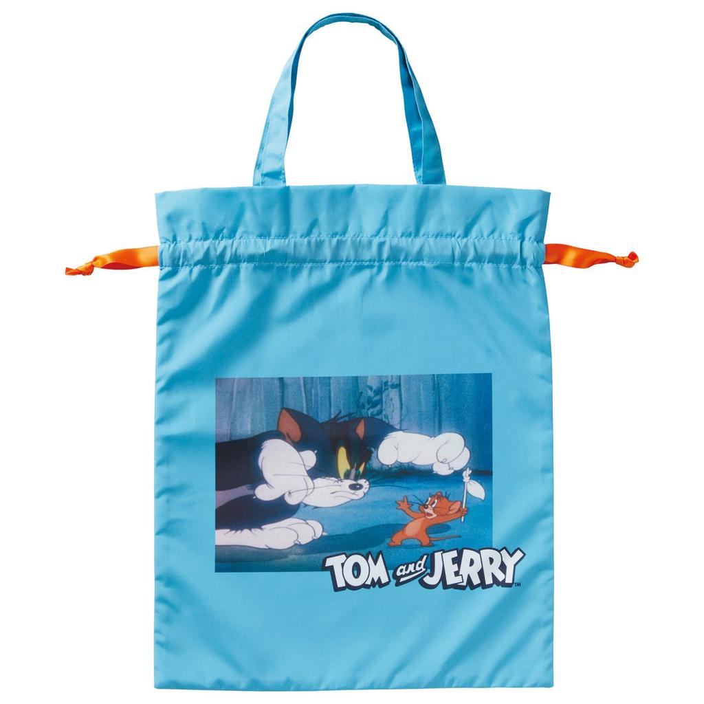 Marushin Drawstring Tom Jerry Lonely Mouse Travel Storage Made with Recycled Product 4105041300 Bag, & & Design, Bag, Polyester, Number
