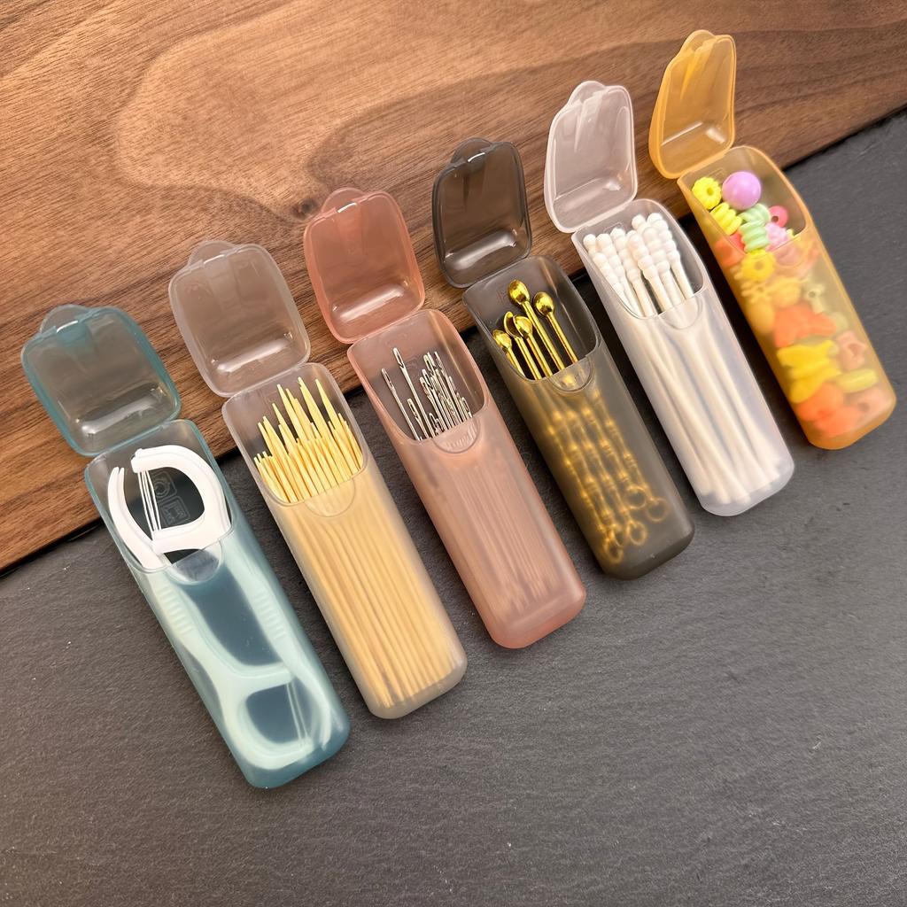 Portable Floss&Toothpick Case Leak-Proof Travel Pill Organizer,Storage Container,Toothpick Dispenser,Toothpick Holder Kitchen