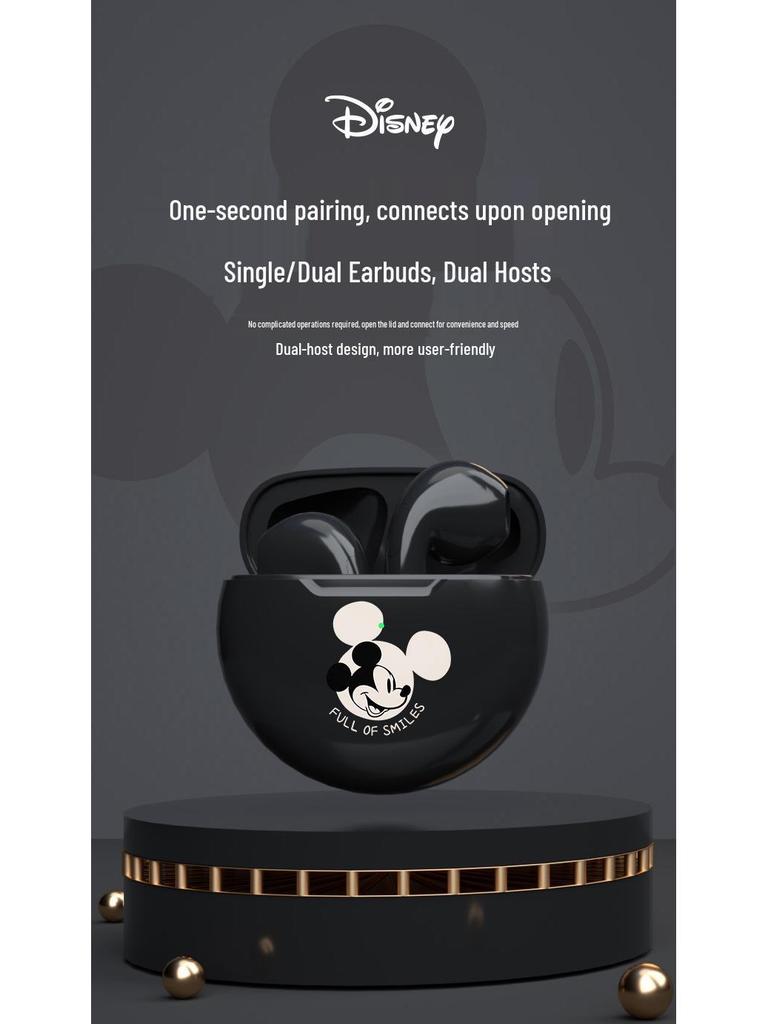 Disney BH889 Wireless Sports Headphones - Long Battery Life, Noise Reduction, Universal Compatibility
