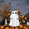 Halloween Middle Finger Ghost Statue Wreath Ghost Resin Figurine Sculpture Holiday Party Home Office Desktop Decoration Ornament
