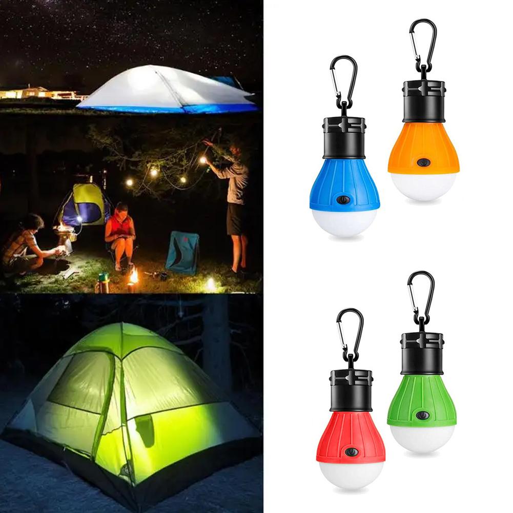 4pcs LED Camping Lantern Portable Hand-held Emergency Light Rechargeable Outdoor Tent Light Multihook For Hiking Survival Gear
