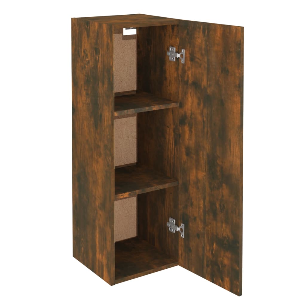 8 pc TV Cabinet Set Smoked Oak Particleboard