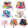 Cappello a secchiello da pesca parasole da esterno per donna uomo arcobaleno reversibile