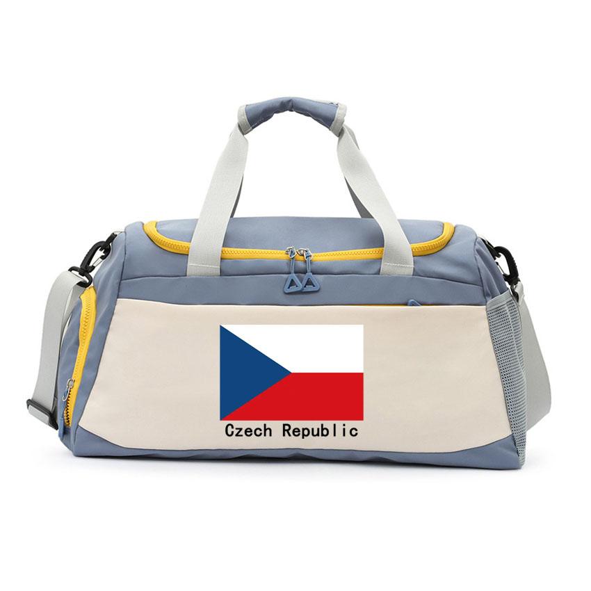 Sport Gym Handbag Crossbody Bags Czech Republic Flag Printed with Shoes Pocket Training Daypack Fitness Yoga Tote Packs