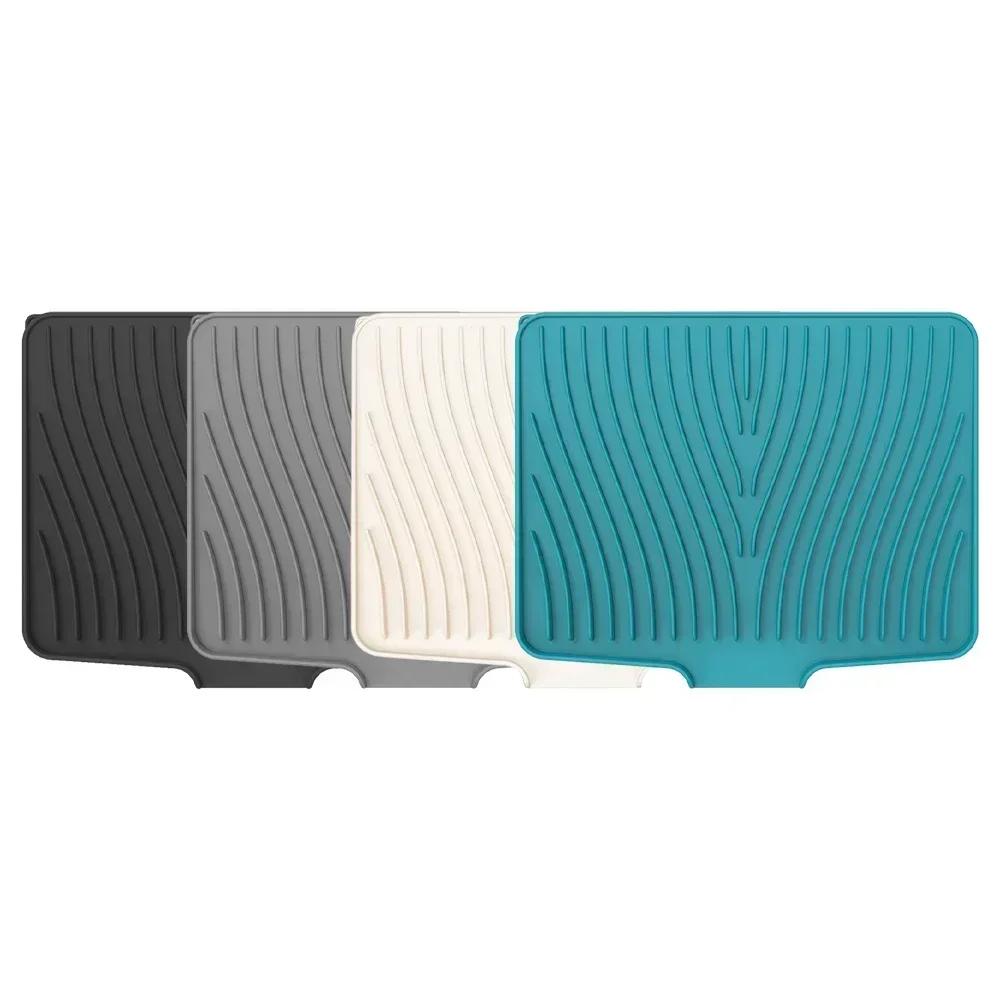 

Silicone Draining Board Mat Dish Drying Mat Folding Draining Mat Large Drain Pad Eco-Friendly Drainer Mat Heat Resistant Pot 40x33x1.5 cm