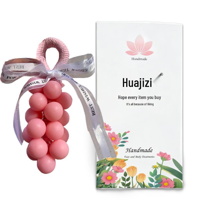 Large Macaron Grape Scented Soap Souvenir - Colorful Handmade Grape Cluster for Hand Wash