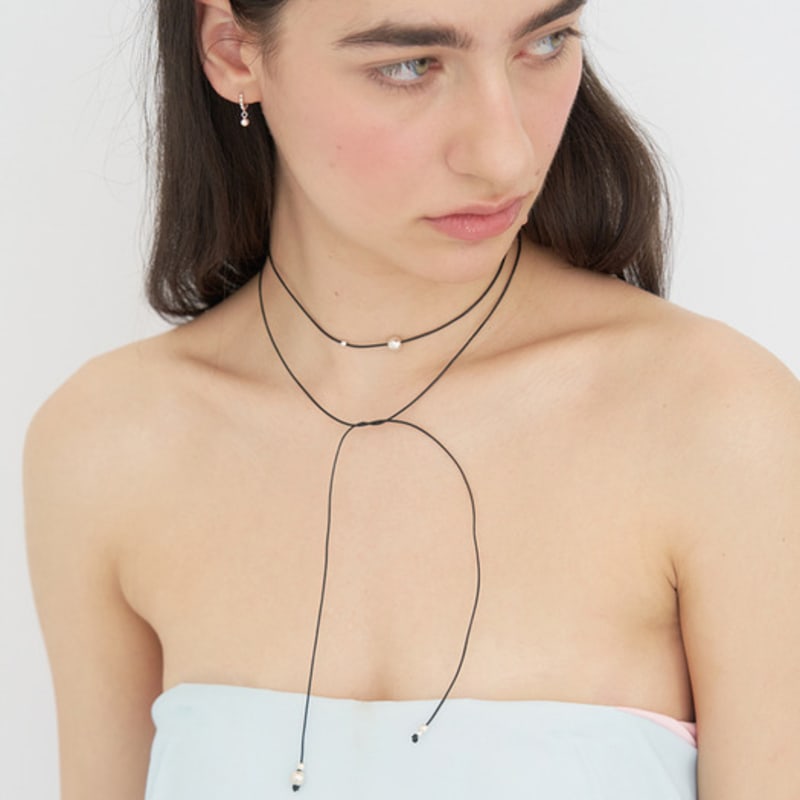 STILL INSTANT Sea Bubble Leather Necklace