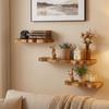 Rustic Multi-Layer Floating Shelf Wall Mounted Plant Stand Vintage Picture Display Rack  Bathroom