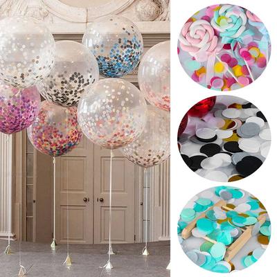 Birthday Wedding Mixed Colors Filling Balloons Round Party Decorations Confetti Tissue Paper