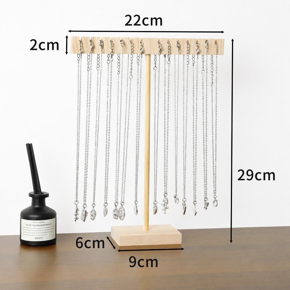 Wooden Wooden Necklace Stand Countertop Use Countertop Necklace Organizer Home Decoration