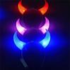 Led Funny Devil Horn Light Up Head Band Hair Hoops Flashing Horn Children Adults Halloween Christmas Party Decor Headwear