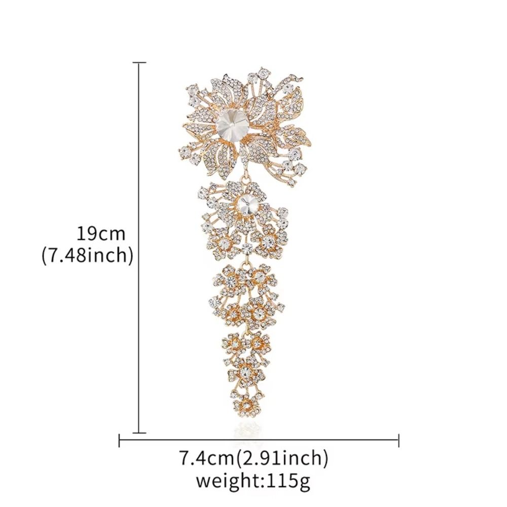 Large Size Crystal Rhinestone Brooches Crystal Rhinestones Large Size Brooches Wedding Bouquets