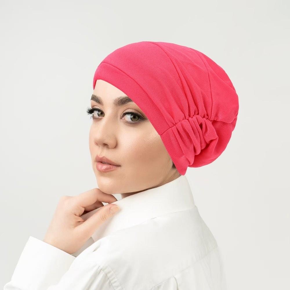 New Vintage Hijab Caps Elastic Soft Polyester Islamic Headband Wrap Style Breathable Head Cover Hair Loss