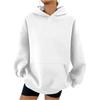 Women's Hooded Long Sleeve Sweatshirt Loose Fit Streetwear Solid Color Pullover Hoodie