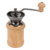 Coffee Grinder Manual Oak Stainless Steel Retro Ergonomic Crank Handle Conical Grinding   Portable Coffee Bean Grinder