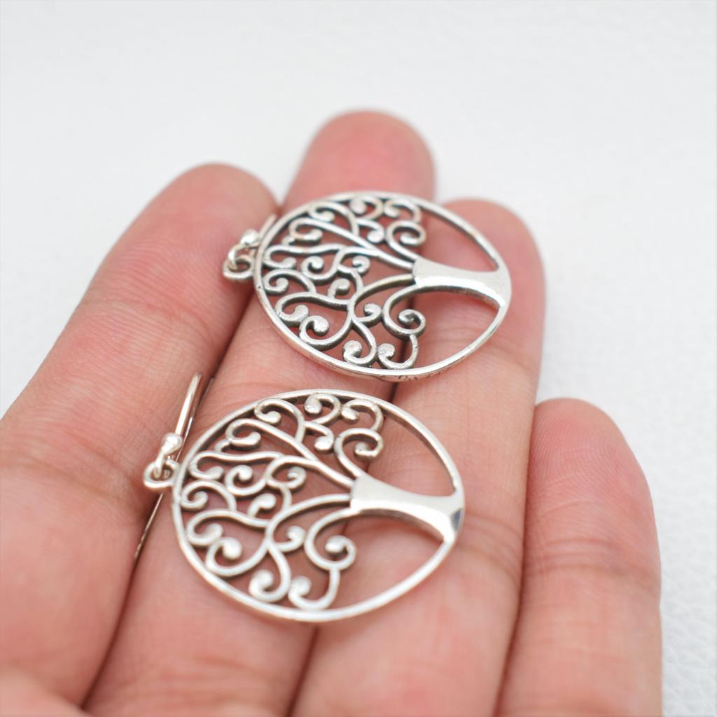 925 Sterling Silver Earring, Tree of Life Earrings, Designer Earrings, Silver Tree of Life Earrings, Gift for Her, Handmade Earrings