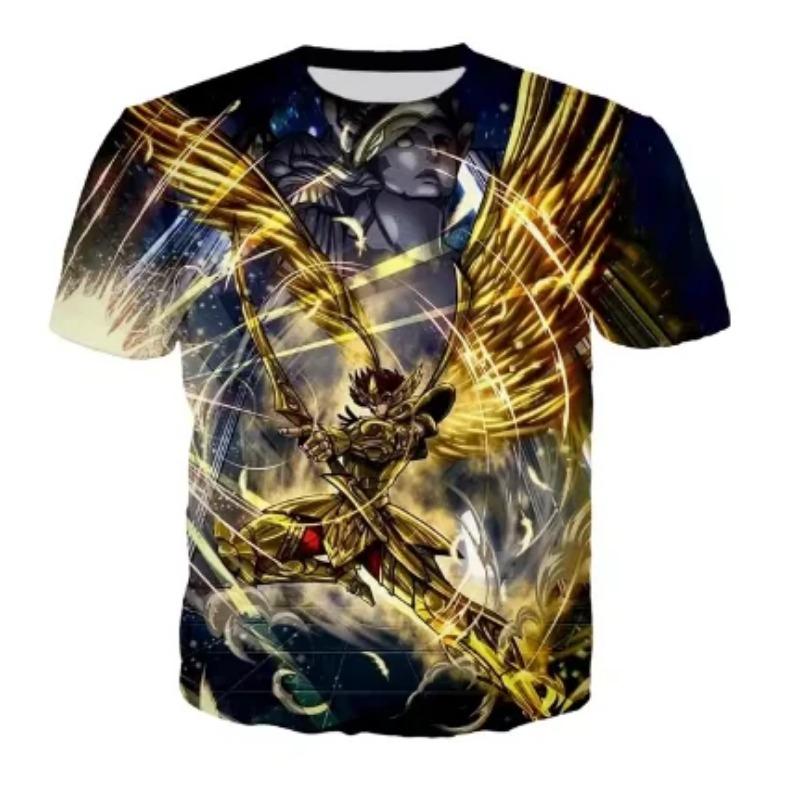 Anime The Knights of The Zodiac Saint Seiya 3D Printed T Shirt For Men Women Short Sleeve Harajuku Style Tops Streetwear Kid Tee