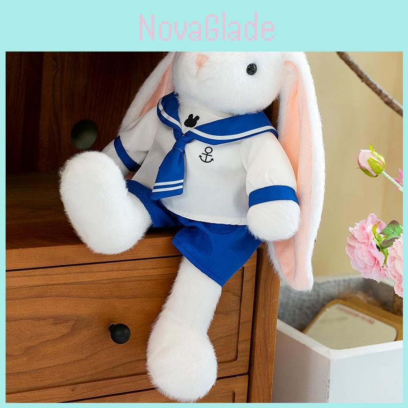 Adorable Blue Navy Bunny Plush Toy Doll Perfect For Birthdays And Cuddly Gifts