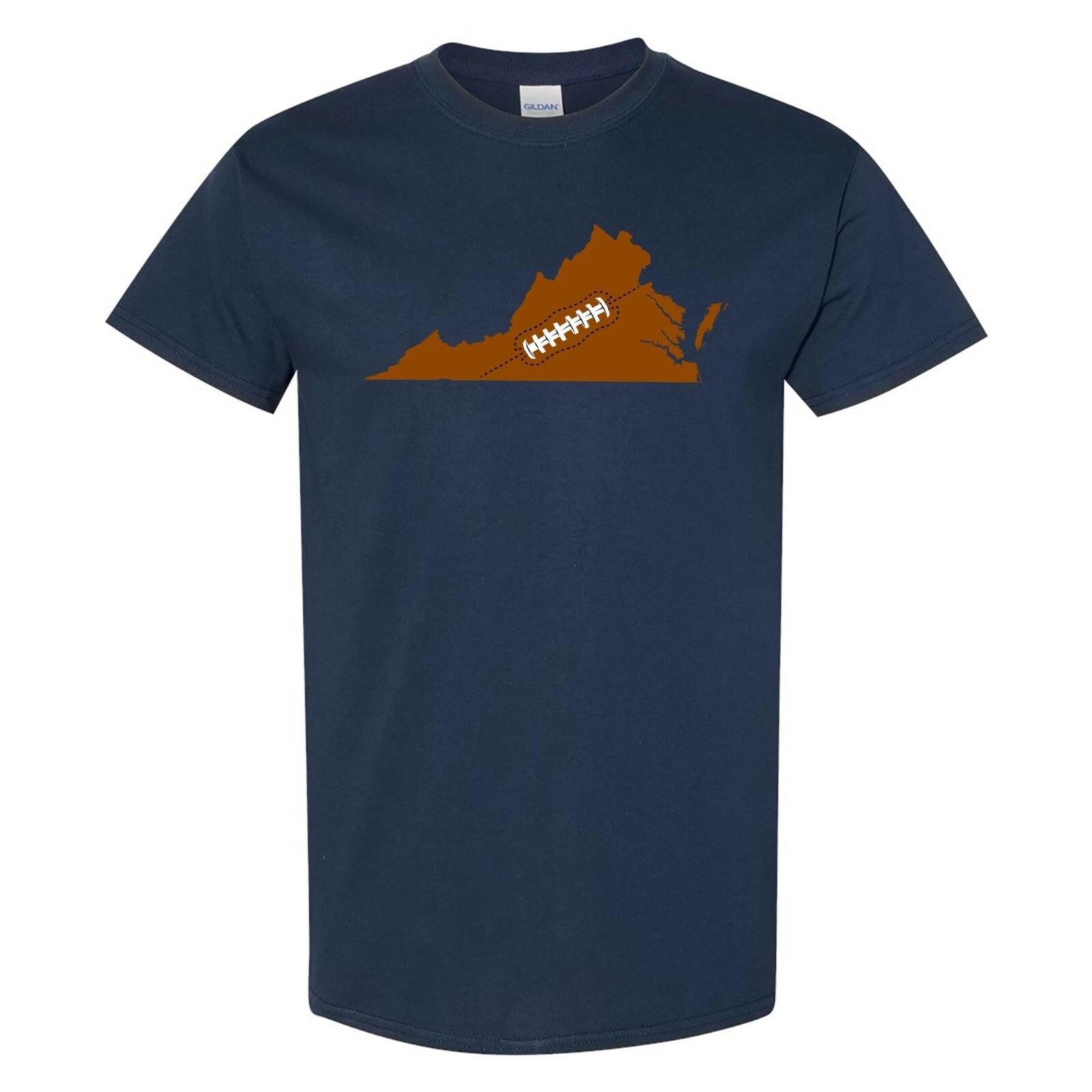 Virginia Football State Shape - Hometown Pride T Shirt L