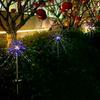 Lumină solară cu foc de artificii cu LED pentru decorarea în aer liber a grădinii Lumină a căii de gazon pentru curte, petrecere, nuntă de Crăciun