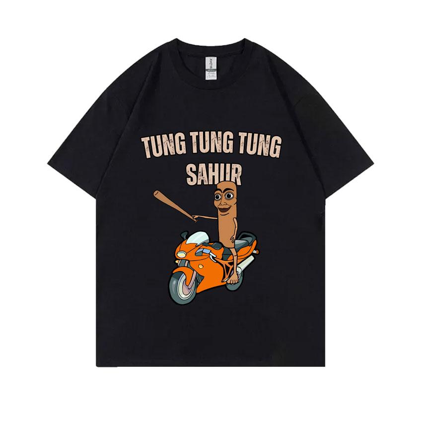 Hot Sale Italian Brainrot Funny Meme T Shirt Tralalero Tralala Tung Tung Tung Sahur Brr Brr Patapim Bombardiro Crocodilo T-shirt