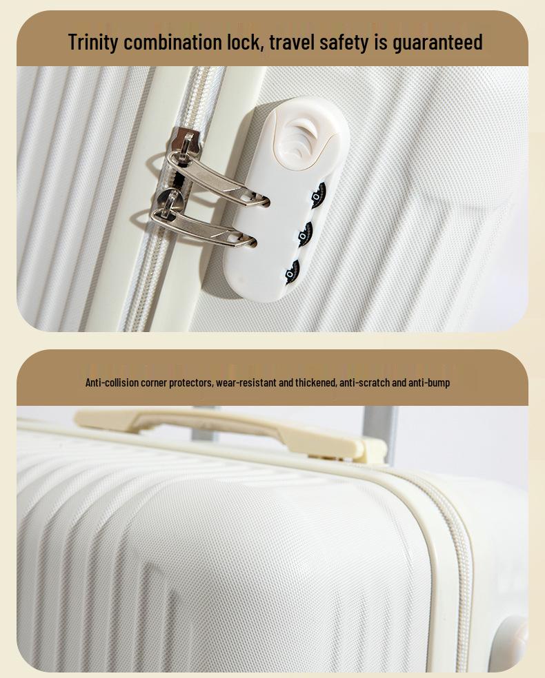 20" Lightweight Wear-Resistant Trolley Case: Stylish, Durable, Thickened Travel Suitcase.