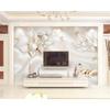Luxury Floral 3d Large Mural Jewelry Swan Background Wall Mural 3d Wallpapers