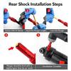 Metal Bike Suspension Inflation Adapter for Air Fork and Rear Shock Pressure Work, Stored with Cycle Repair Gear