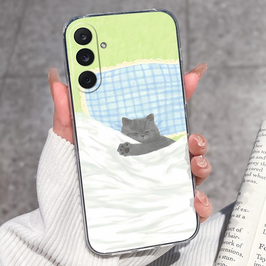 Cover Trasparenti per Telefono Per Samsung M36 M35 M34 M33 M32 M31 M30 M80s M60s M62 M56 M54 M53 M51 Modello Rana Felice Custodia Protettiva Morbida in TPU Per Guscio Samsung