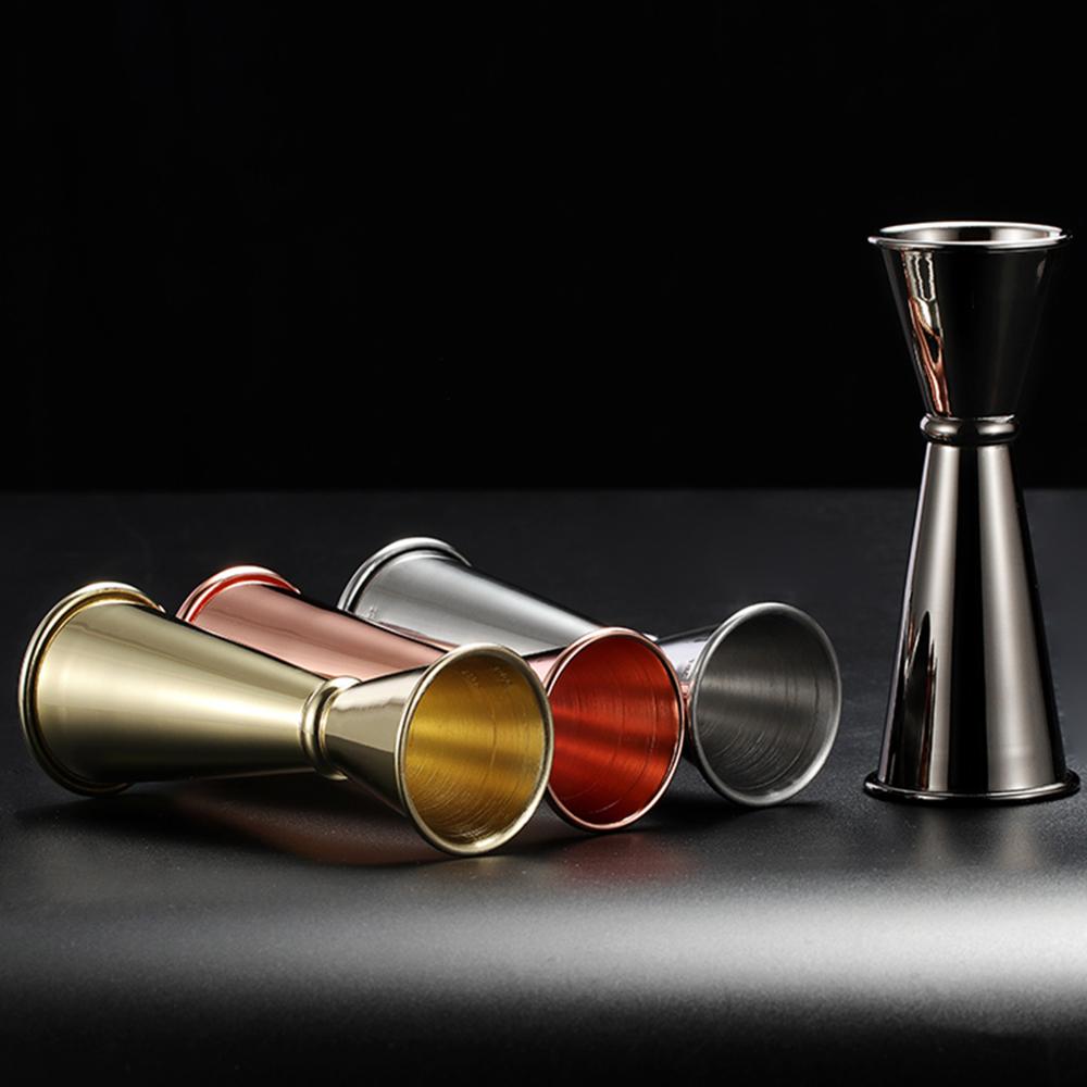 1oz 2oz New Dual Design Measure Cup Double Cocktail Jigger Stainless Steel Japanese Jigger with Measurements Scale Inside