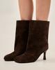Berkonty 4102 35 Brown Suede Stiletto Ankle Boots