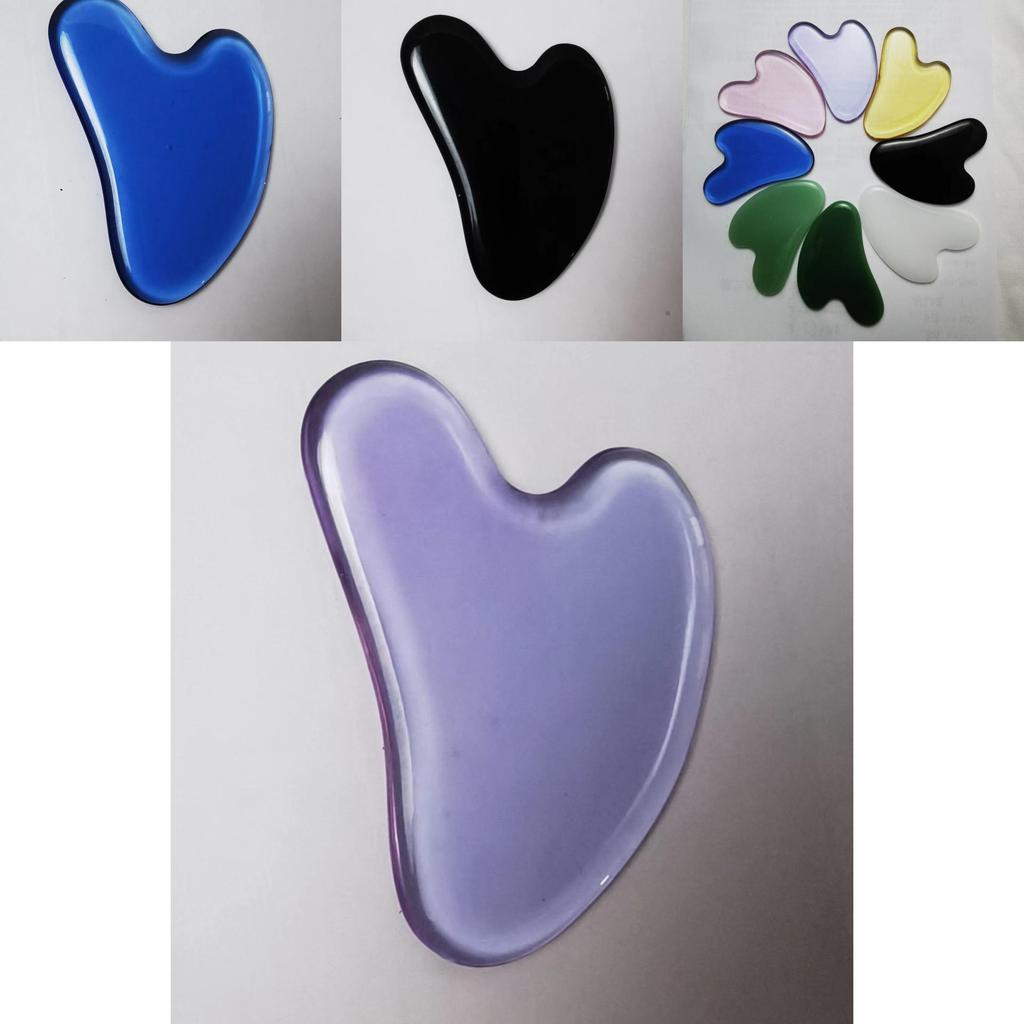 Pink Heart Shaped Crystal Facial Massaging Tool Smooth Jade Roller For Beauty And Wellness