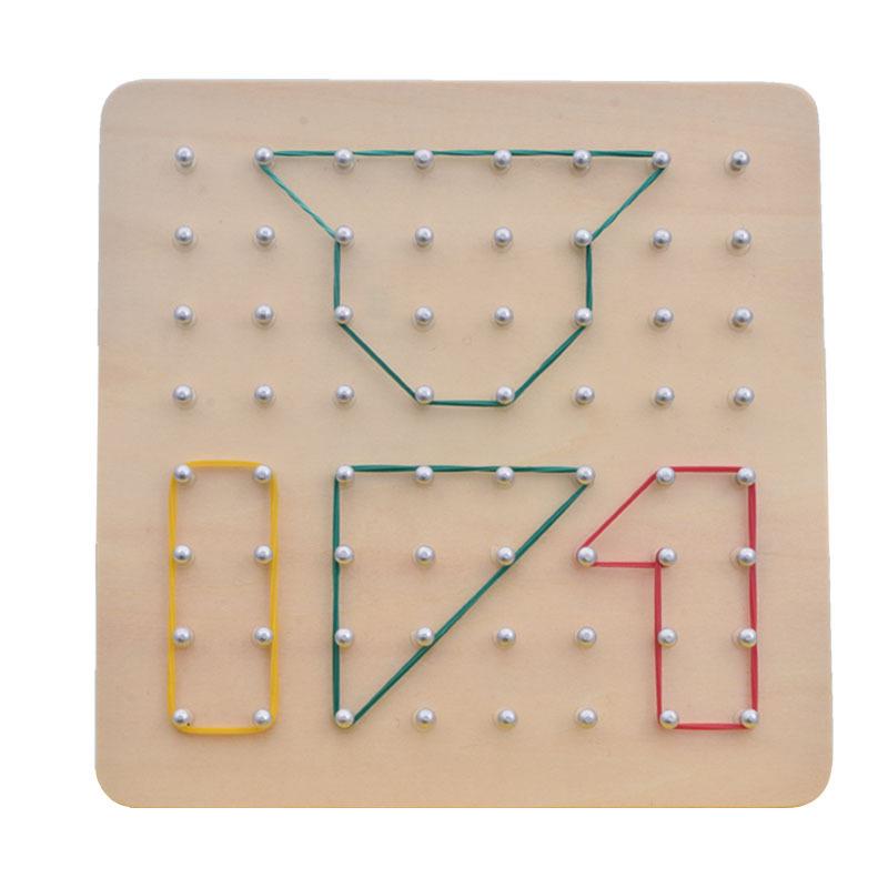 Montessori Geometric Pegboard: Kids  Educational Shapes Toy for Early Math