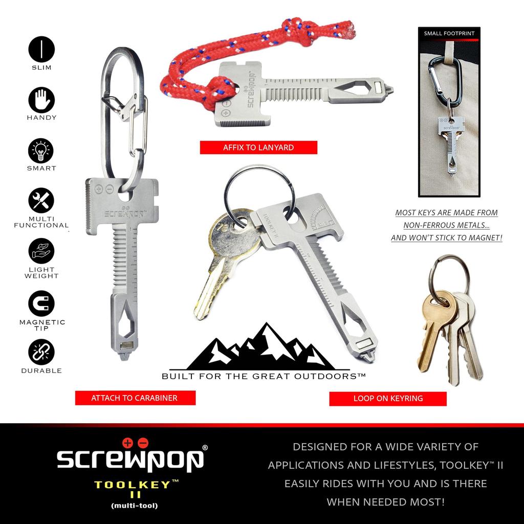 17-in-1 Multi-Tool Keychain, Military Steel Card Tool with Screwdrivers & Bottle Opener, EDC Survival Gear