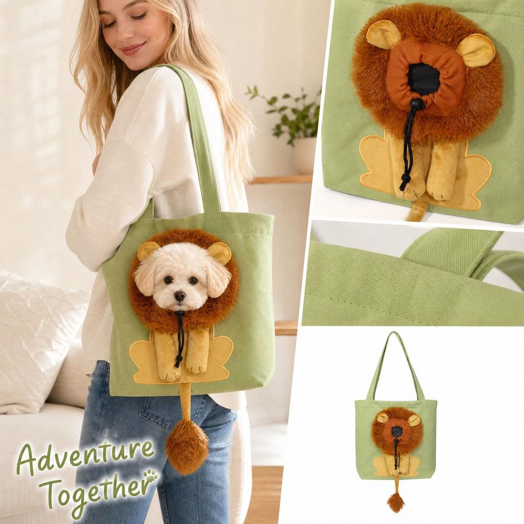 Pet Dog Sling Bag Shoulder with Design, -Out Travel Pet Handbag for Outdoor Walks