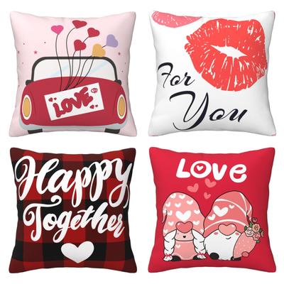 Valentine'S Day Pillowcase Home Bedroom Living Room Decoration Polyester Cushion Pillowcase