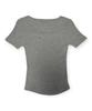 BORN SLIPPY Crystal Star Square Neck Tee (Gray)