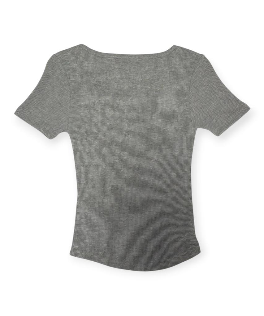 BORN SLIPPY Crystal Star Square Neck Tee (Gray)