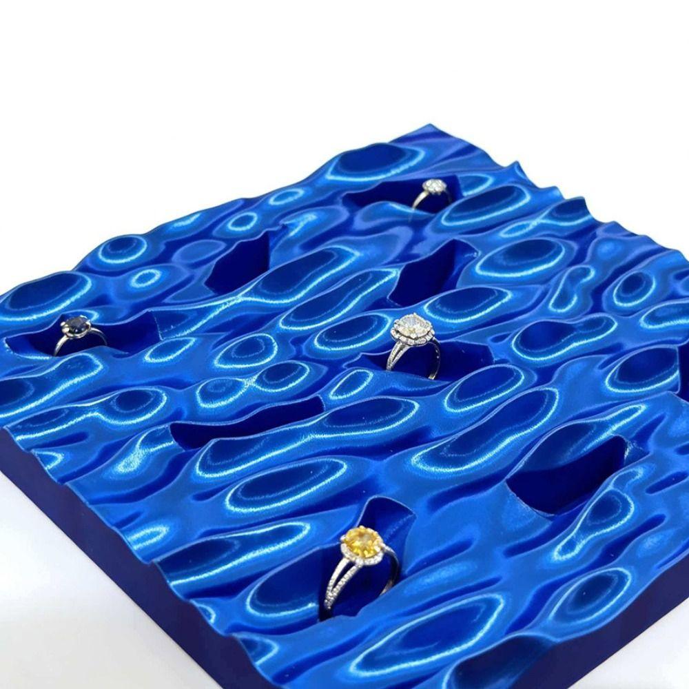 Creative 3D Printing Rings Holder INS Jewelry Storage Tray Ring Display Plates  Birthday Gift