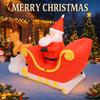 5.25FT Inflatable Toy Santa Reindeer Sleigh Toy With LED Light Xmas Yard Party Decoration Christmas Home Supplies Ornaments Gift