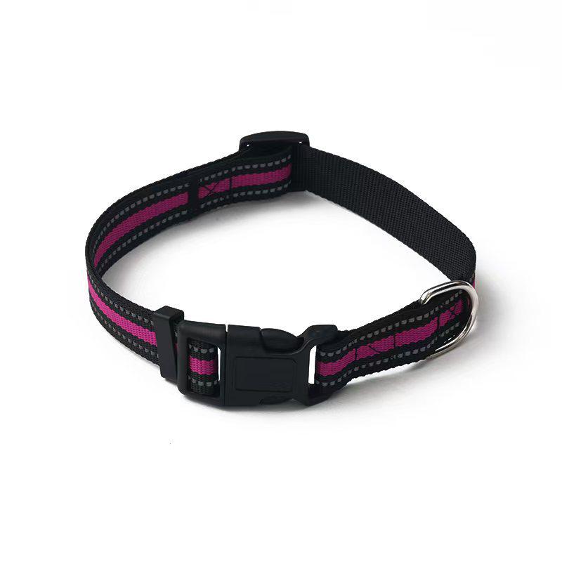 Reflective Adjustable Dog Collar for Nighttime Safety, Anti-Lost Design, Suitable for Small and Large Dogs