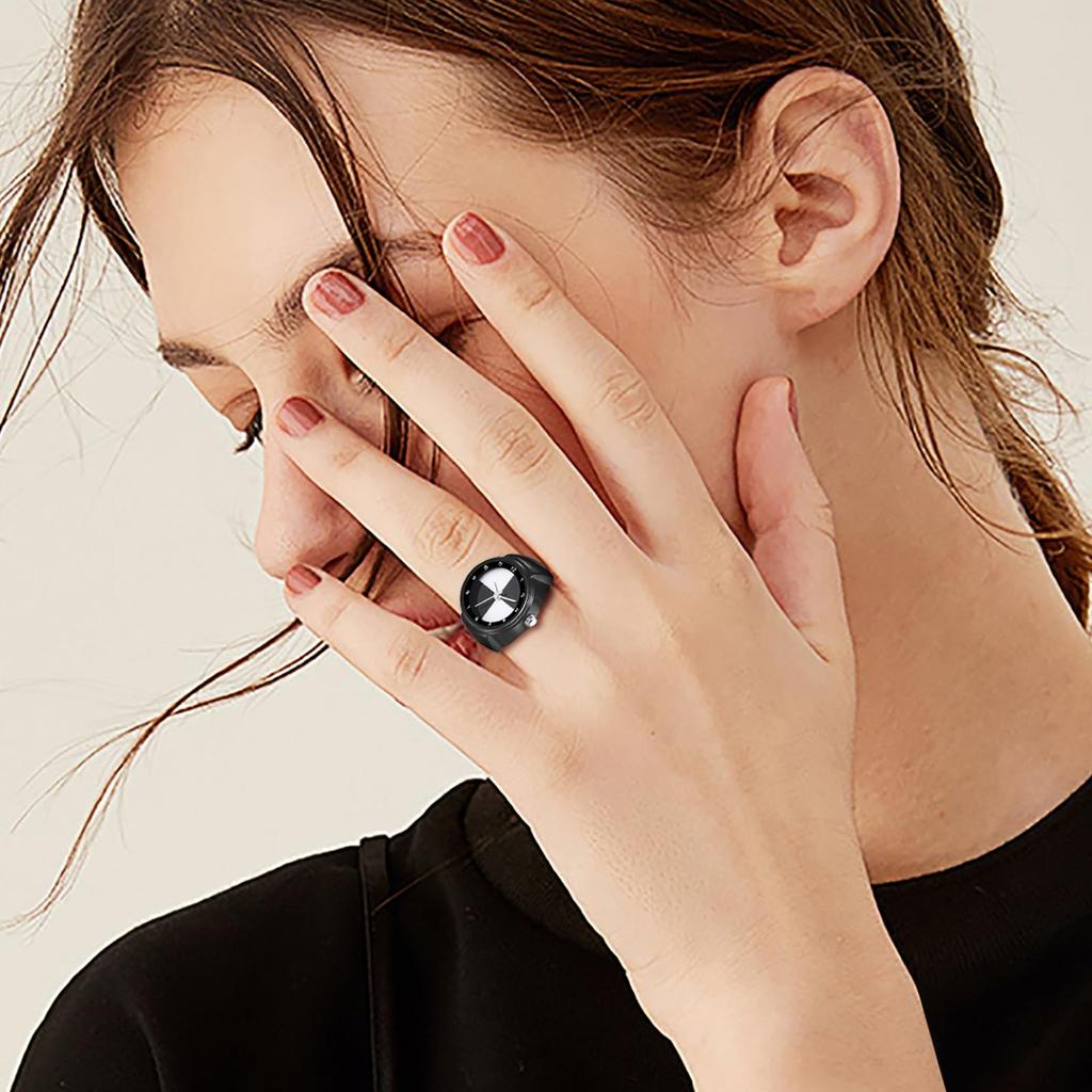 Ring Finger Finger Ring Free Ring Finger Black White Girlfriend Gift Wristwatch, Watch, Watch, Ladies Watch, Size, Waterproof, Cute, Watch, Watch,
