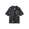 Camiseta de Basquete Manga Curta Solta Respirável de Secagem Rápida com Estampa de Desenho Animado Masculina Tops Preto DM8783-010