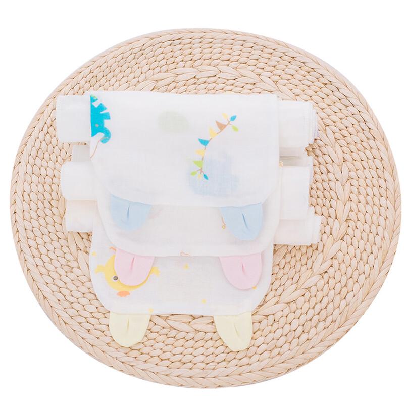 Xiqinbao Baby 4-Layer Gauze Sweat Back Towel 3-Pack