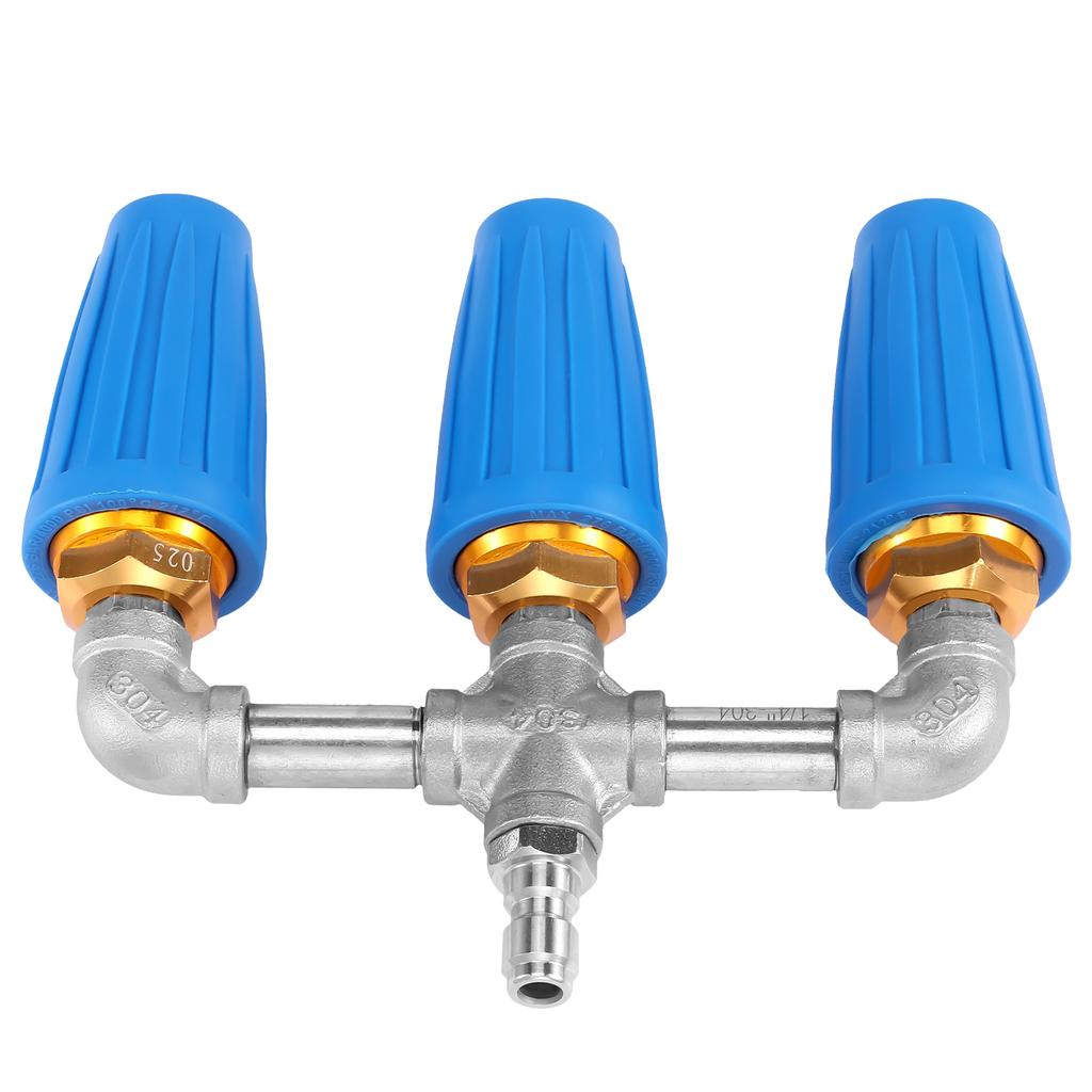 Hochdruckreiniger Dreifach-Turbinen-Düse 360° drehende Turbo-Düse Sprüher 4000 PSI Mit 1/4" Schnellkupplung Gartenwerkzeuge für Auto