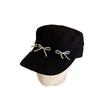 Trendy Black Vintage Bowknot Duckbill Hat For Women Perfect For Casual Spring Outings Summer