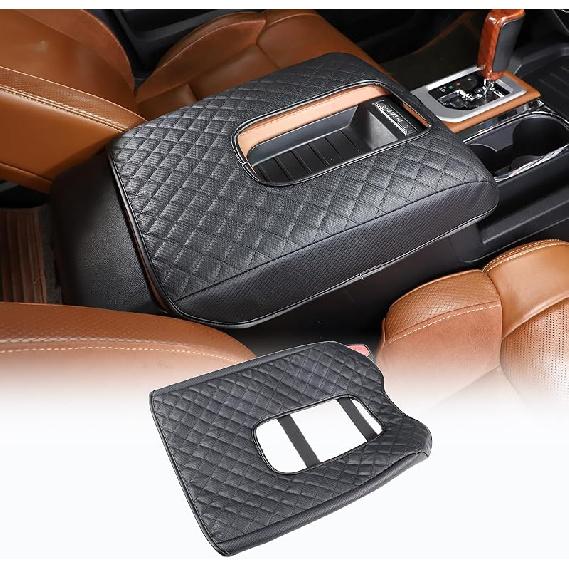 CHEAYAR Center Console Armrest Cover Kit,Console Armrest Cushion Automotive Customized Console Armrest Cushion, Fit for Toyota Tundra 2014-2020 Plaid - Carbon fiber patt