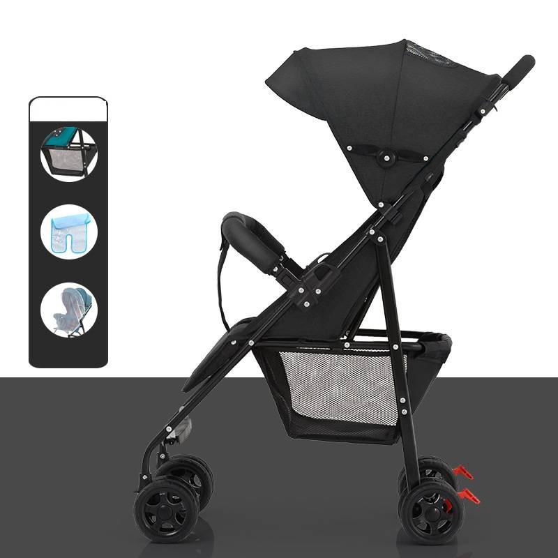 Sturdy Steel Frame Baby Stroller Convenient Folding Umbrella Design For Travel Use