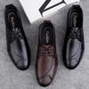 Fashion Comfortable Men's Casual Shoes Slip-Resistant Lace-Up Breathable Flats Lightweight Walking Shoes for Men Fashionable Footwear
