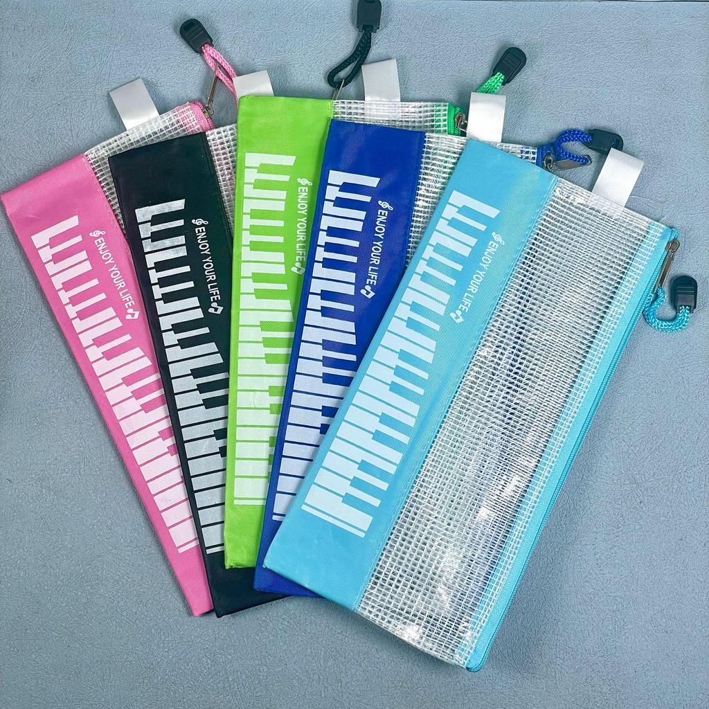 Elementary Music-Themed Stationery Set: Piano Notes Pencil Case, Eraser, Pencil, Ruler, Small Notebook